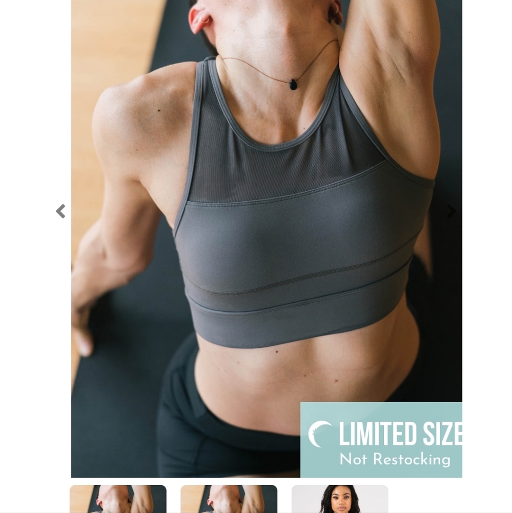 Zyia active All Star Sports Bra in Charcoal size medium